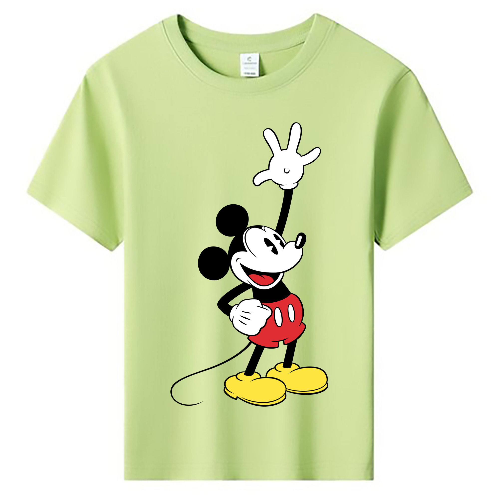 ミッキーマウス Mickey Mouse 綿100％キッズTシャツ（フロントプリント）